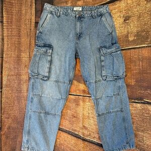 Men’s Terranova Vintage look Baggy Cargo Jeans